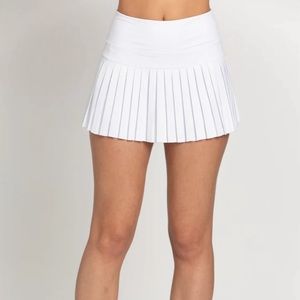 NWT Gold Hinge Off-White Pleated Tennis Skirt